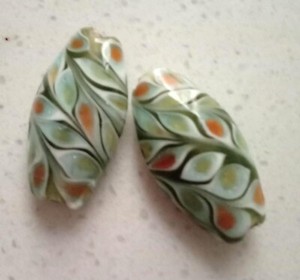 10pcs-handmade-Lampwork-glass-blue-flower-beads-15-30mm