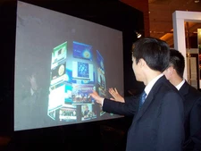 210*297mm Self Adhesive Holographic Rear Projection Screen Material Window Film