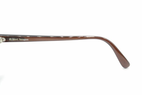 Vintage Terri Brogan 8632 10 braun eckig Brille Brillengestell eyeglasses NOS - Picture 4 of 6