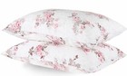 New Rachel Ashwell Couture 100% Linen Rose Floral King Pillowcases Pair