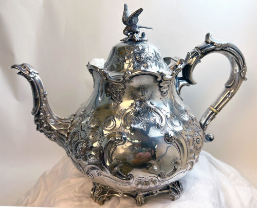 Antique Victorian Silver Plated Tea Set 1860s by Martin Hall & Co. Sheffield Eng - Picture 2 of 22