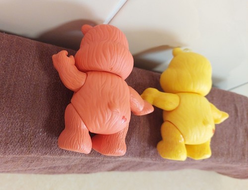 Vintage Care Bears Rainbow Roller Cloud Car - Funshine & Cheer Poseable Figures - Picture 12 of 21