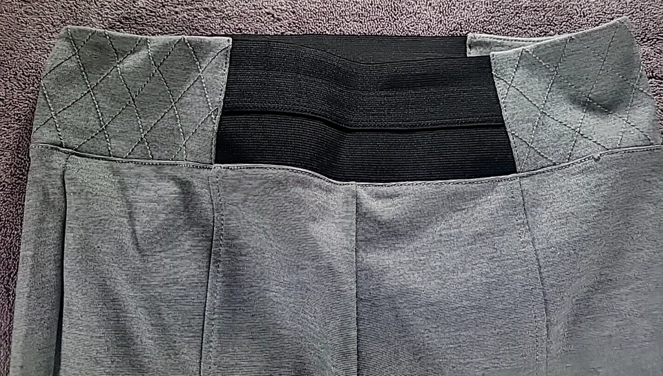 Womens Leggings Pull-On Gray Black Stretch Size Large Waist 32 Ci Sono Brand - Image 3 of 4