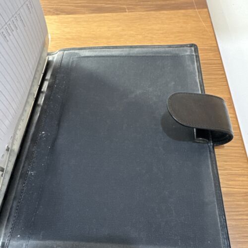 VINTAGE ORGANISER - SCHWARZE RINGE AUS BUTTERWEICHEM LEDER KRAUSE A5 GRÖSSE - SELTEN & EINSÄTZE - Bild 11 von 11