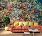 3D Animal Orange Fish R7859 Wallpaper Wall Mural Self-adhesive Removable Luna