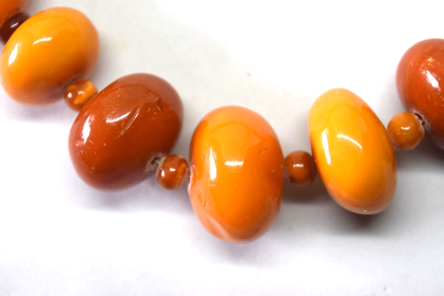 Beautiful Antique Natural Baltic Butterscotch Amber Beads Necklace 85.06 Grams - Picture 2 of 13