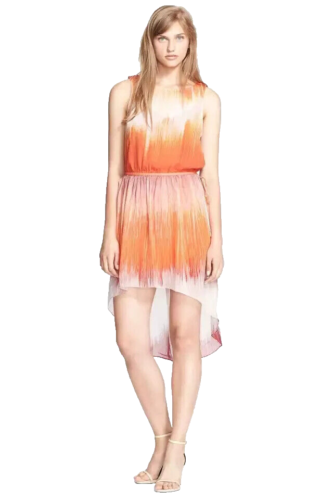 Haute Hippie Ombre' Silk High- Low Dress $535 Size Medium NWT - Picture 3 of 4
