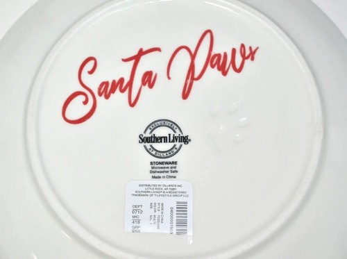 Southern Living Santa Paws Boykin Spaniel Accent Plates 8 3/8" New Set Of 2 - Picture 2 of 2