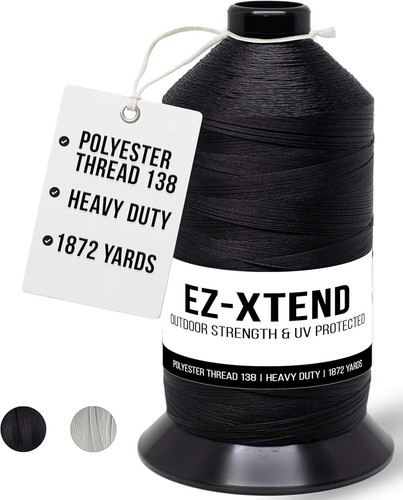 Ultimate Heavy-Duty Black Sewing Thread - UV & Waterproof, 8 oz American Made - Picture 3 of 8