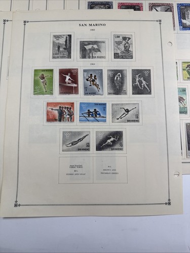 Scott Album Pages Of San Marino 2 Stamps x12 Pgs x224 1961-1971 #414 - Picture 8 of 20
