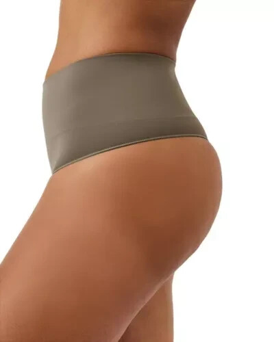 Spanx EcoCare Shapewear Women's Small Green Stretch High Waisted Thong ERK958 - Picture 9 of 10