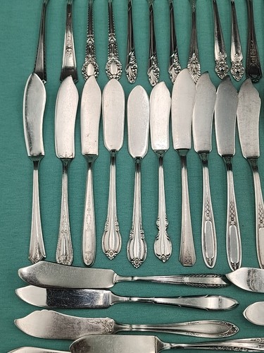 MASTER BUTTER KNIFE Lot of 50 Silverplate Polished No Monos Read Description - Picture 8 of 15