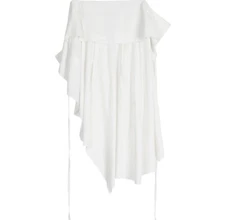 Niche Designer Brand White Irregular Tube Top Multi-way Size s Runs Small