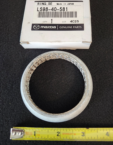 New OEM 2006 - 2013 Mazda 3, 6, CX-7 Exhaust Manifold Ring Seal # L598-40-581 - Picture 2 of 3