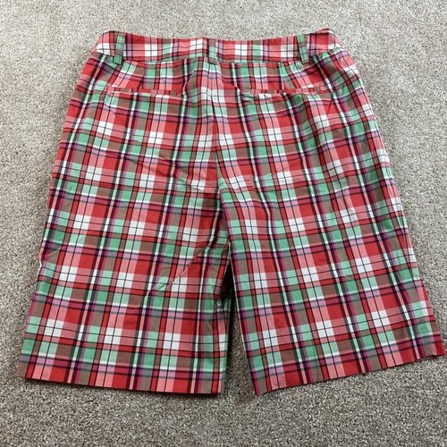 Jones New York Sport Plaid Bermuda Short 14 Red Stretch Golf Walking Travel - Picture 6 of 7