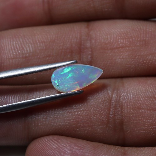 1.1 Carat Natural Rainbow Fire Ethiopian Welo Opal Pear Shape 13x6.9x3.1 MM - Imagen 4 de 10