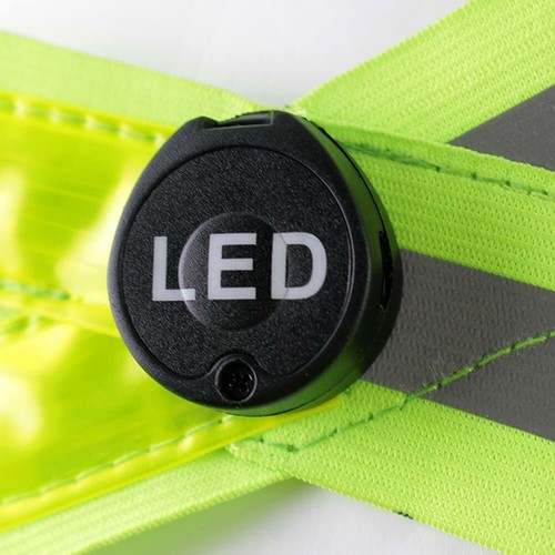 Adjustable USB Rechargeable LED Reflective Belt Vest for Running Cycling Tool - Picture 5 of 11