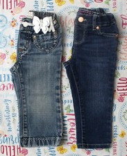 Children's Place  Old Navy Infant Girl 18-24M Lot of 2 Blue Jeans GUC 