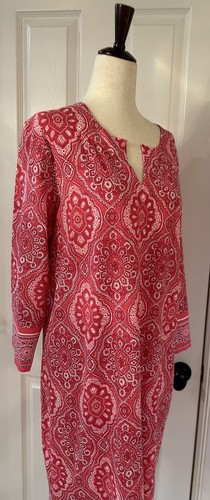 Coolibar Oceanside Tunika Kleid Größe Large UPF 50 Rosa Paisley Coverup - Bild 12 von 17