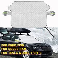 Car Windshield Snow Cover Front & Rear Magnetic Winter For Ford F150 2014-2020
