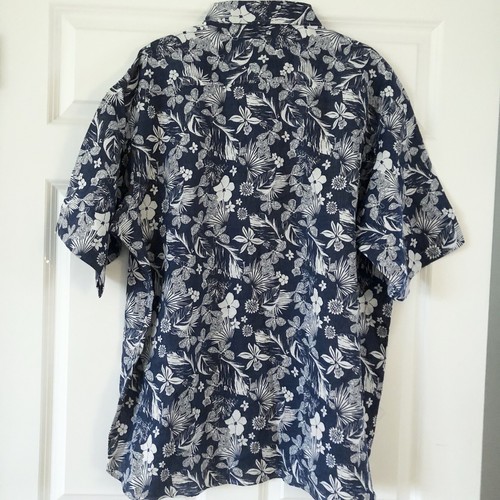 Joseph Abboud Sz 1X Blue Button Down Aero Linen Short Sleeve Shirt Men’s - Picture 8 of 11