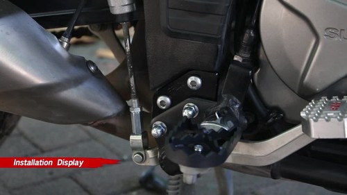 Placa de bajada de estribo apta para Suzuki DL650 / V-Strom 650 2004-2024 - Vídeo 1 de 1