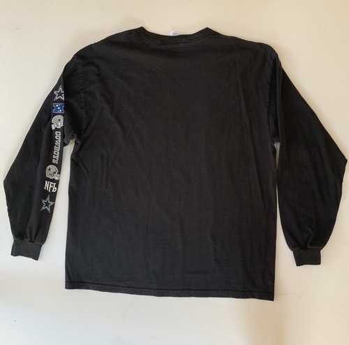 REEBOK Authentic Apparel NFL Dallas Cowboys Sweater Vintage Black Sweater Sz M - Picture 2 of 8