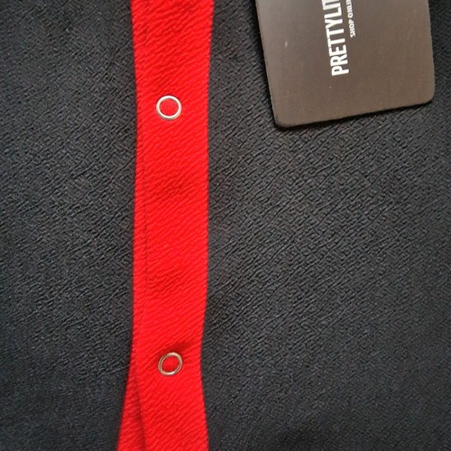 PRETTY LIL THING Girls Teens Skirt UK 4 BNWT Black & Red Popper - 第 4/7 張圖片