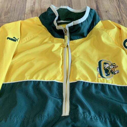 Vintage 90s Puma Oregon Ducks 1/4 Zip Windbreaker Jacket Men’s XL - Picture 3 of 12