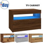LED TV Cabinet Stand Modern Media Entertainment Television RGB LED Lights Unit
