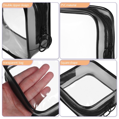4 Pcs Storage Bag Miss Travel Makeup Bags Transparent Zipper Pouch - Picture 2 of 11