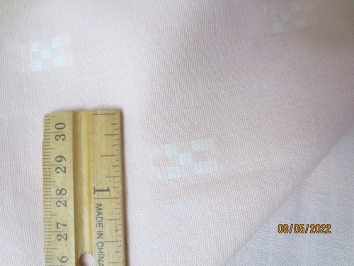 4.5 yds x 44 Vintage Embroidered cotton USA Chambray Peach Pink? cotton fabric - Picture 4 of 8