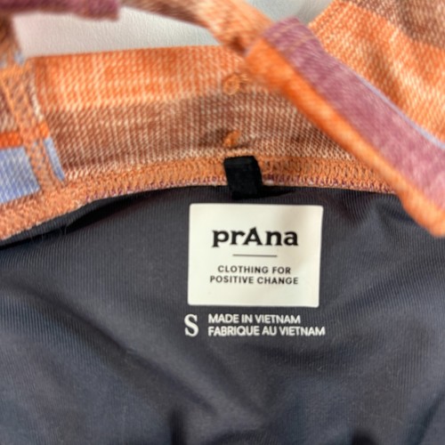 Prana Cantine Dress Orange Summer Sunset Stripe Sleeveless Active Athleisure SM - Picture 3 of 10