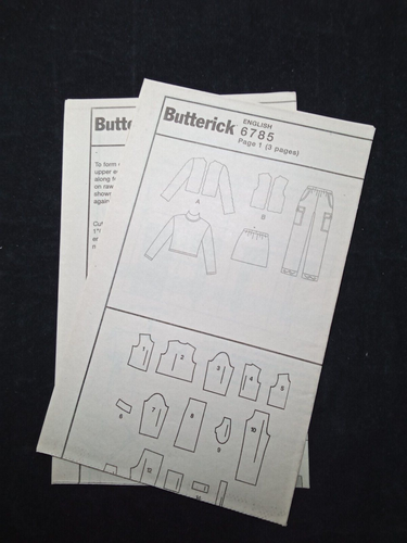 BUTTERICK UNCUT Easy Pattern 6785 Girls Size 2-3-4-5 Jacket Vest Top Skirt Pants - Picture 3 of 8