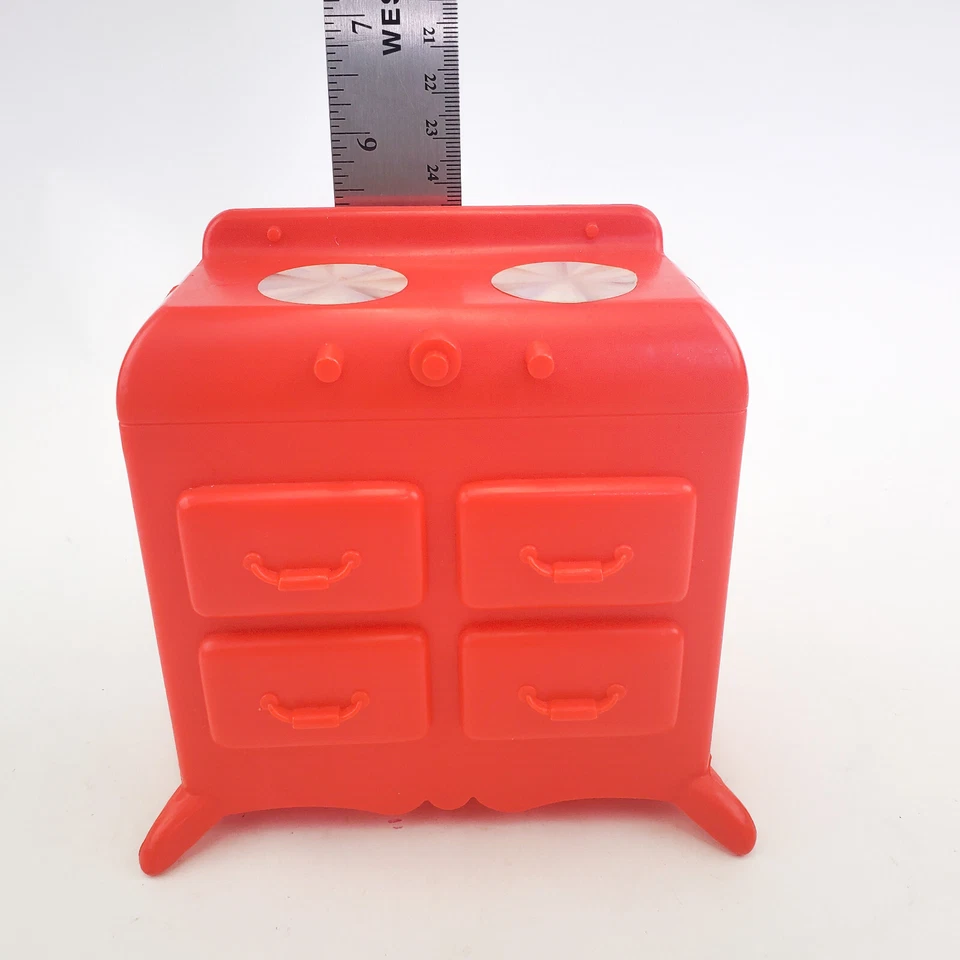 Casa de muñecas vintage Meritus Industries estufa de plástico muebles de muñeca de moda 1990 Foto 3 de 4