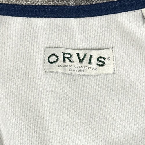 Orvis Fleece Lined Knit Jacket Mens Sz Large Gray Blue Full Zip Casual Outdoor - Picture 7 of 10