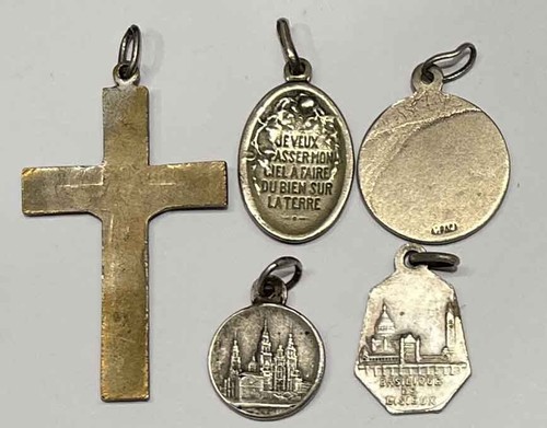 Europa 1940 ́ altes Lot x5 Hl. Therese Jesu Kindling, St. Georg, Kreuz, Bauchspeichelhäute - Bild 13 von 13