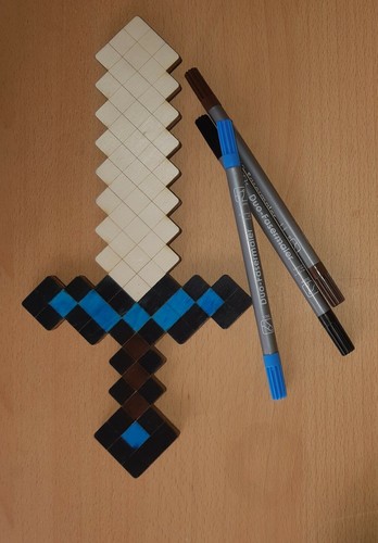 Minecraft Kinderspielzeug 4×Schwert 4×Spitzhacke MalSpielzeug Holz Geburtstag - Bild 7 von 8