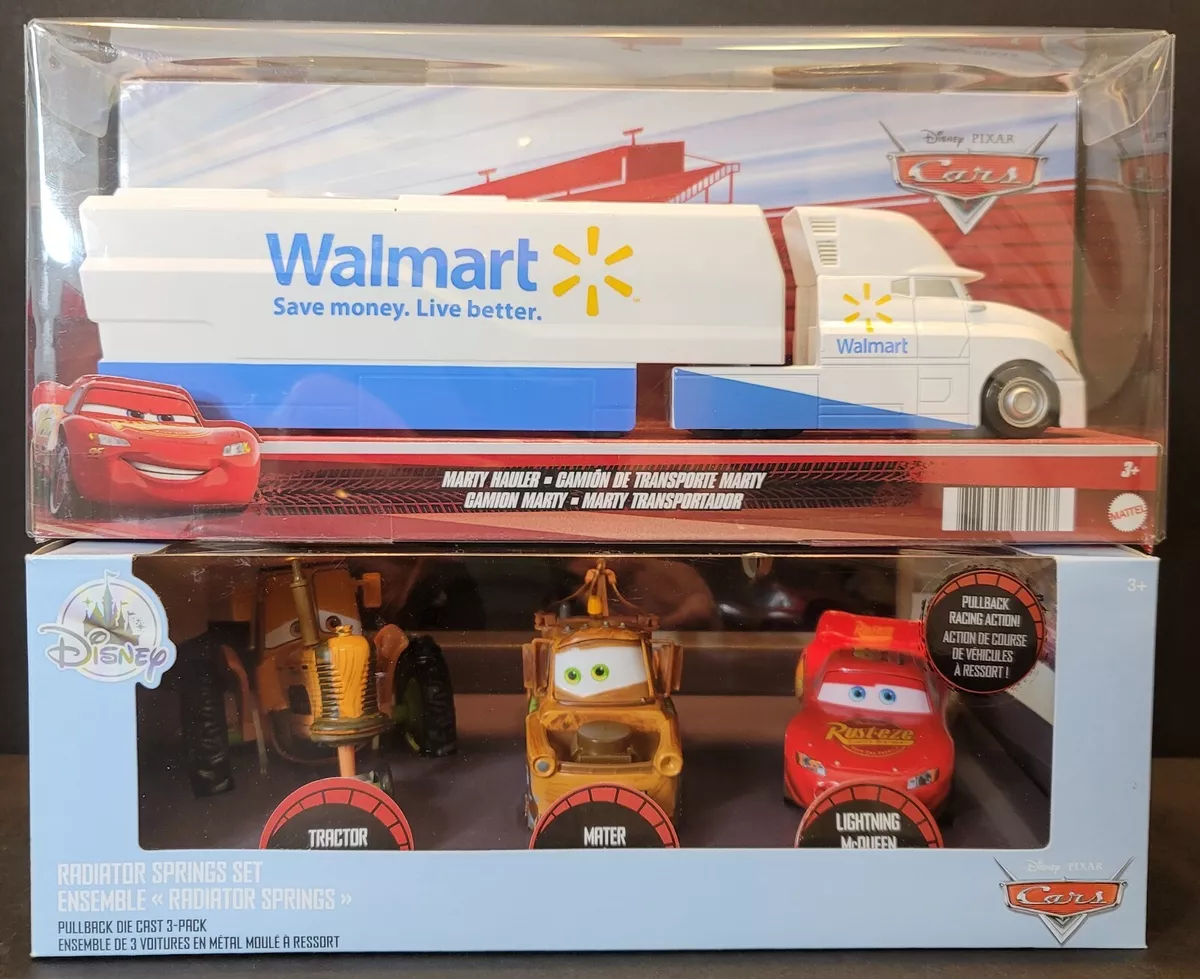 Mattel Disney Pixar Cars MARTY Walmart Hauler/ Disney Cars Radiator Springs  Set