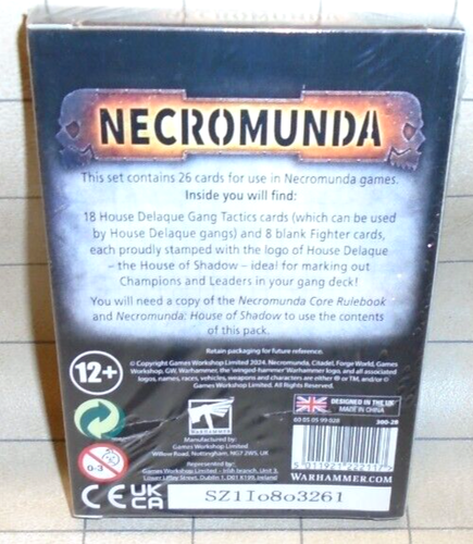 Necromunda Delaque Gang Tactics Cards NIB - Picture 2 of 3