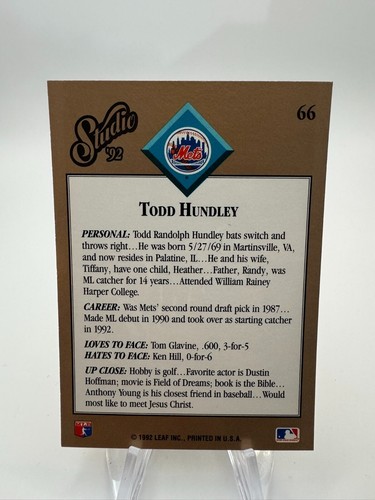 1992 Leaf Studio Baseball - #1-250 - Complete Your Set - You Pick - Picture 153 of 519
