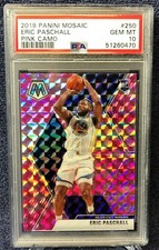 PSA 10 - 2019/20 Panini Mosaic ERIC PASCHALL PINK CAMO RC #250 Warriors Rookie