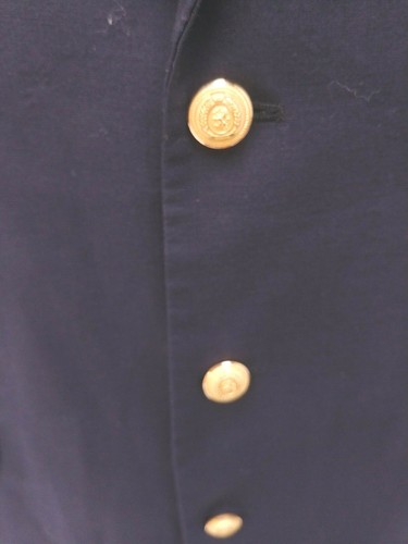 44 R Para Hombre Tommy Hilfiger Blazer Abrigo Chaqueta 3 Oro Btn Negro Azulado Ventilación Única - Imagen 3 de 11