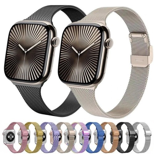 Slim Milanese Strap for Apple Watch Band 10 9 8 7 46mm 45mm 41mm Ultra 49mm Meta - Picture 2 of 26