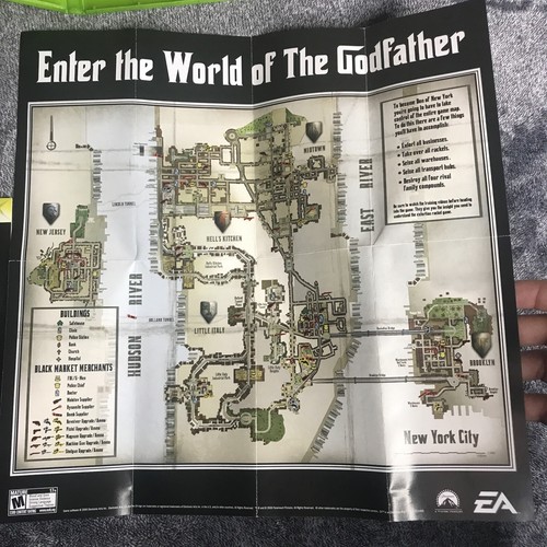 Póster manual completo en caja The Godfather: The Game Xbox 2006 - Imagen 5 de 7