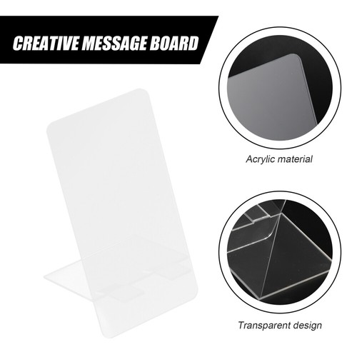 4 Pcs Transparente Notiztafel LED-Notiztafel Mit Farben Handyhalterung Büro - Bild 10 von 12