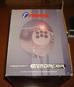 2000 Topmax Sega Dreamcast Enforcer Fight Stick Dark Blue Complete in Box