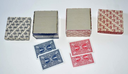 808 Bicycle Pan Playing Cards~2 Sets Red & Blue~Panguingue~Good Plus~Free Ship - Picture 3 of 3