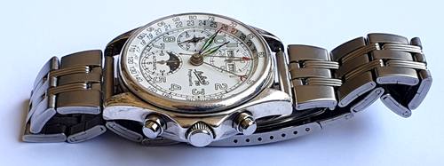 DuBois 1785 Perpetuelle Automatic DayDate fase lunar plata 925 con 1 oro fino DM - Imagen 6 de 7
