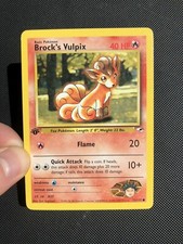 Brock's Vulpix 73/132 1st Edition - Gym Heroes - Pokemon Card 2000 WotC Vintage